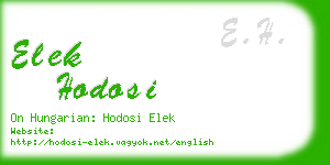 elek hodosi business card